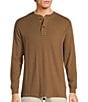 Color:Khaki - Image 1 - The Camper Long Sleeve Thermal Henley