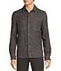 Color:Charcoal - Image 1 - The Camper Solid Waffle Long Sleeve Button Front Shirt