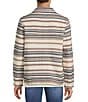 Rowm The Drifter Jacquard Long Sleeve Stripe Chore Jacket, Color:White - Image 2