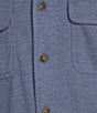 Rowm The Keeper Long Sleeve Solid Jersey Button Down Knit Shirt, Color:Light Blue - Image 4