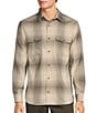 Color:Cream - Image 1 - The Lodge Collection Flannel Buffalo Plaid Button Down Shirt