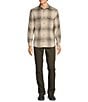 Color:Cream - Image 3 - The Lodge Collection Flannel Buffalo Plaid Button Down Shirt