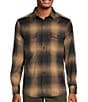 Color:Charcoal - Image 1 - The Lodge Collection Flannel Buffalo Plaid Button Down Shirt