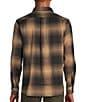 Color:Charcoal - Image 2 - The Lodge Collection Flannel Buffalo Plaid Button Down Shirt