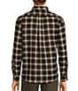 Color:Black - Image 2 - The Lodge Collection Flannel Medium Plaid Button Down Shirt