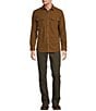 Color:Tobacco - Image 3 - The Lodge Collection Long Sleeve Brushed Solid Button Down Shirt