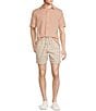 Rowm Rowm's Outsider's Oasis Slub Striped 7#double; Inseam Shorts, Color:Winter White - Image 3