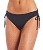Color:Anthracite - Image 1 - Beach Classics Adjustable Tie Side Hipster Swim Bottom