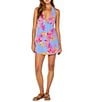 Roxy Beach Day Tropical Floral Sleeveless Mini Dress - Image 1