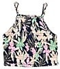 Color:Naval Academy Ilacabo - Image 2 - Big Girls 7-16 Floral Print Put It In A Love Song Tank Top