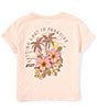 Color:Pale Dogwood - Image 1 - Big Girls 7-16 Hibiscus Paradise Short Sleeve T-Shirt