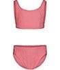 Roxy Big Girls Hula Loop Solid-Floral-Textured Tankini Top & Matching Bikini Bottom 2-Piece Swimsuit - Image 1