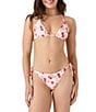 Roxy Cherry On Top Reversible Tall Triangle Swim Top & Reversible Tie Side Hipster Swim Bottom - Image 1