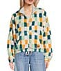 Roxy Cold Surf Bold Checkered Pattern Long Sleeve Sherpa Jacket, Color:Multi - Image 3