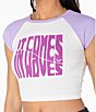 Roxy Comes In Waves Graphic Crop Baby T-Shirt - Image 4