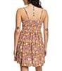 Color:Root Beer All About Sol Mini - Image 2 - Evening Glow Again Printed Twist Front Cut-Out Mini Dress