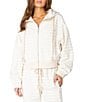 Roxy Fringing Long Sleeve Reefs Zip Up Stripe Hoodie - Image 1