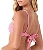 Roxy Good Vibes Seersucker Scoop Neck Bralette Swim Top - Image 2