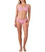 Roxy Good Vibes Seersucker Scoop Neck Bralette Swim Top - Image 3