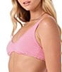 Roxy Good Vibes Seersucker Scoop Neck Bralette Swim Top - Image 4