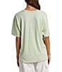Color:Laurel Green - Image 2 - Hibiscus Paradise Graphic T-Shirt