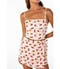 Roxy Island Sun Sleeveless Cherry Print Linen Blend Tank Top - Image 3