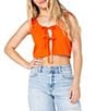 Roxy Kayla Cropped Tie Front Tank Top - Image 1