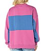 Roxy Lineup Long Sleeve Color Blocked Crew Neck Oversized Pullover - Image 2