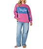 Roxy Lineup Long Sleeve Color Blocked Crew Neck Oversized Pullover - Image 3