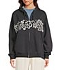 Roxy Lineup Relaxed Fit Long Sleeve Oversized Zip-Up Hooded Jacket, Color:Phantom - Image 3