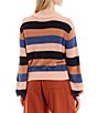 Color:Mood Indigo - Image 2 - Loft Music Stripe Long Sleeve Sweater