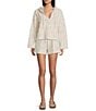 Roxy Coordinating Long Sleeve Stripe Rich Coast Poncho - Image 3