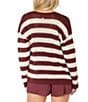 Roxy Long Sleeve Stripe V-Neck Button Tamarindo Cardigan - Image 2