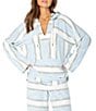 Roxy Long Sleeve Striped Wild And Free Pullover - Image 1