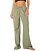Roxy Lyla Low Rise Drawstring Pull-On Wide Leg Pants - Image 1