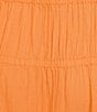 Roxy Malia Coordinating Solid Ruffle Tiered Midi Skirt, Color:Musk Melon - Image 4