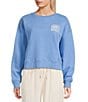 Roxy Marina Long Sleeve Fleece Sweatshirt, Color:Silver Lake - Image 2