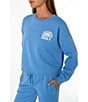 Roxy Marina Long Sleeve Fleece Sweatshirt, Color:Silver Lake - Image 6