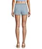 Color:Pale Light Blue - Image 2 - New Impossible Denim Dolphin Hem Pull-On Shorts
