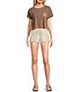 Roxy Oceanside Linen Blend Shorts, Color:Stone - Image 3