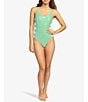 Color:Zephyr Green - Image 3 - OG Roxy Tank Floral Sides Scoop Neck Plunge Back One Piece Swimsuit