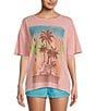 Roxy Palm Springs Oversized Graphic T-Shirt, Color:Mauve Glow - Image 1
