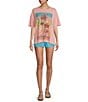 Roxy Palm Springs Oversized Graphic T-Shirt, Color:Mauve Glow - Image 3