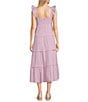 Roxy Palmy Days Ruffle Straps Tiered Midi Dress, Color:Orchid Bouquet - Image 2