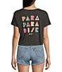 Roxy Para Paradise Crop Graphic T-Shirt, Color:Phantom - Image 1