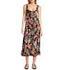 Roxy Paradise Winds Sleeveless Tropical Floral Printed A-Line Dress - Image 1