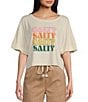 Roxy Salty Stack Short Sleeve Graphic T-Shirt, Color:Egret - Image 1