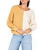 Roxy Sandbar Hop Color Blocked Sweater - Image 1
