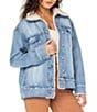 Roxy So Amped Sherpa Lined Denim Jacket - Image 1