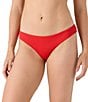 Roxy Solid Rib Texture Low Rise Hipster Swim Bottom - Image 1